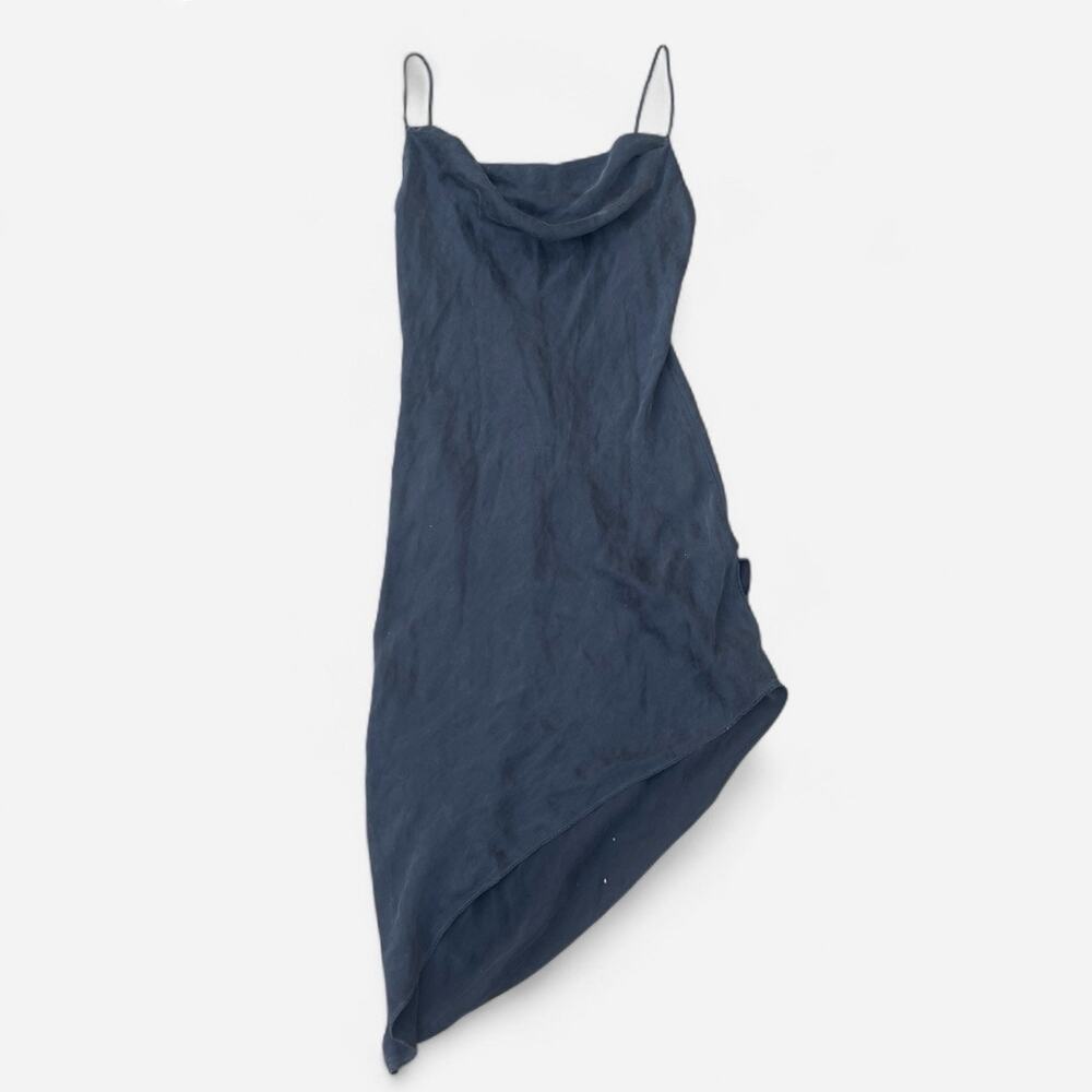 Victoria's Secret Silk Y2K Asymmetrical Cutout Back Slip Dress